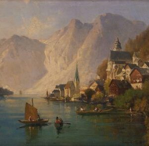 Berglandschap – Continentale School, 19e eeuw