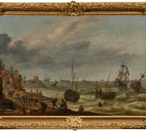 Hollands kustgezicht met vissers en schepen – Abraham Willaerts (Utrecht, circa 1603–1669)