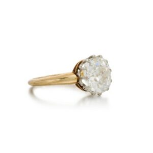 Ring in goud met kussendiamant - 2.66 karaat