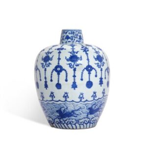 "Zeepaard" vaas in blauw-wit porselein – Ming-dynastie, Jiajing-periode